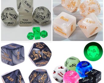 Adult Game for Couples 4 pcs for Adult Couples, The Perfect Couples Gift Role-play Mature Spicy Lovers’ Dice