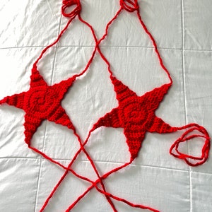 Red Crochet Star Top!