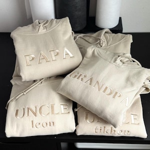 Custom Embroidered Hoodie: Personalized Text, Soft Pullover Sweater
