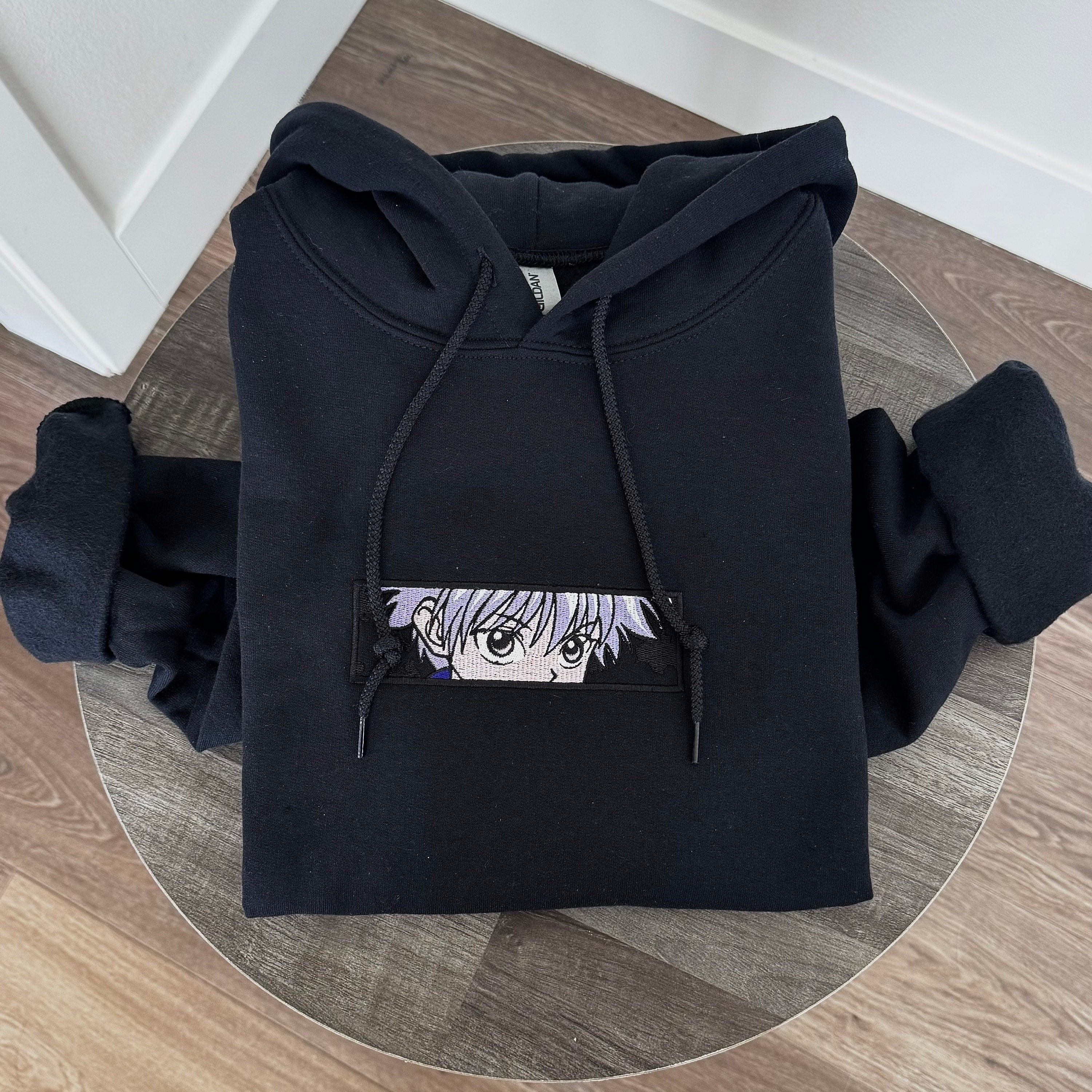 Embroidered killua hoodie sale