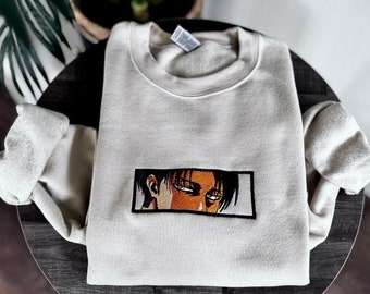Suéter bordado do Capitão Levi, inspirado no anime Attack on Titan (MTO)