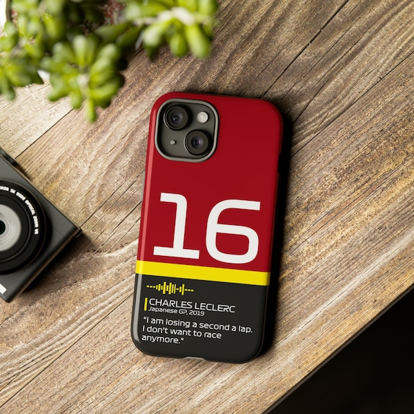 Charles Leclerc Phone Case | Formula 1 Fan Gift | Racing Quote | Samsung iPhone 15 14 13 Pro Max Cover