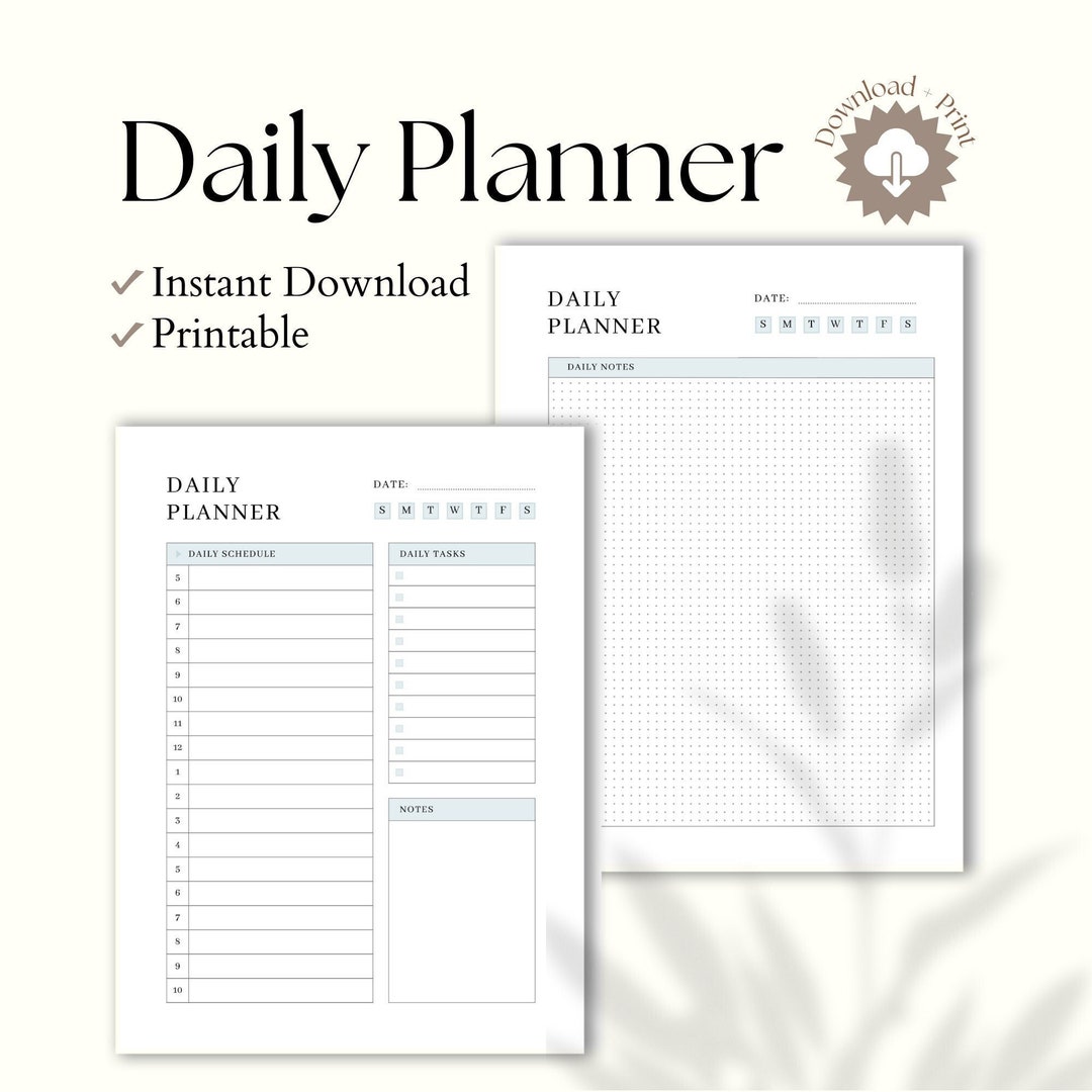 Printable Time-blocking Daily Planner 8.5x11 - Etsy