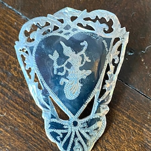 Vintage Siam Niello Sterling Silber Brosche / Pin