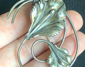 Vintage Sterling Coro Calla Lily Brooch