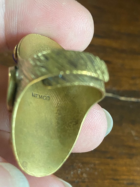 Antique Nemco Lapis Adjustable Shield Ring ~ 1930… - image 4