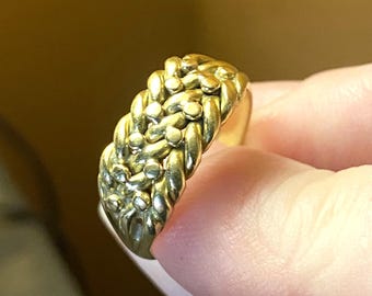 Antique 18k Keepers Ring ~ 1909 Chester England
