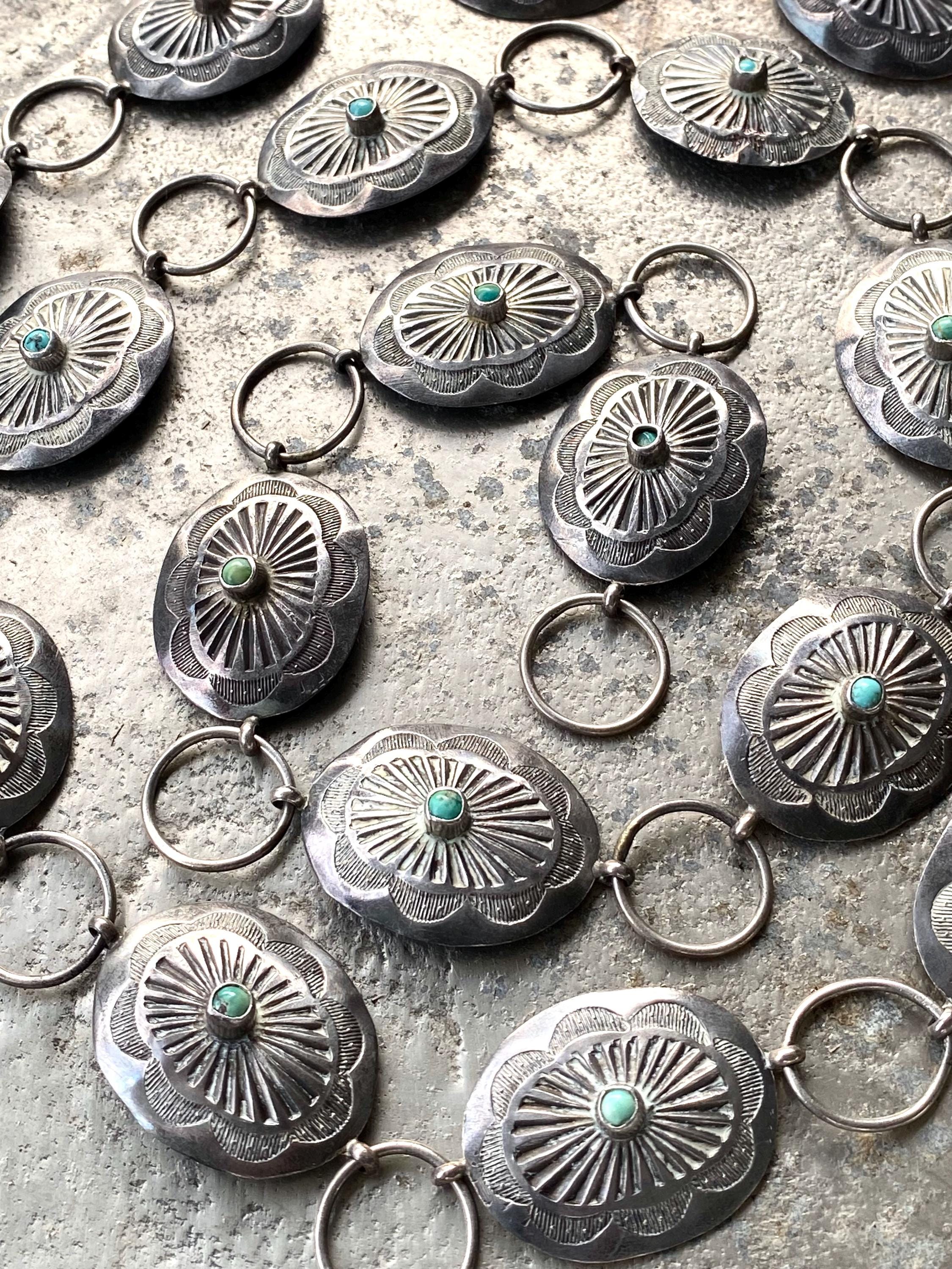Paire De Conchos Argent Sterling Vintage – Selle Western – Mexique (1.5″ – Vis)