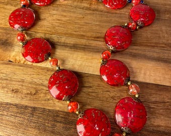 Vintage Murano Glass Bead Necklace