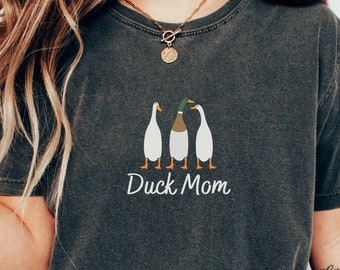 Runner Duck Mom Comfort Colors T-shirt, Cute Duck Shirt, Gift for Duck Lovers, Runner Ducks, Mothers Day Gift