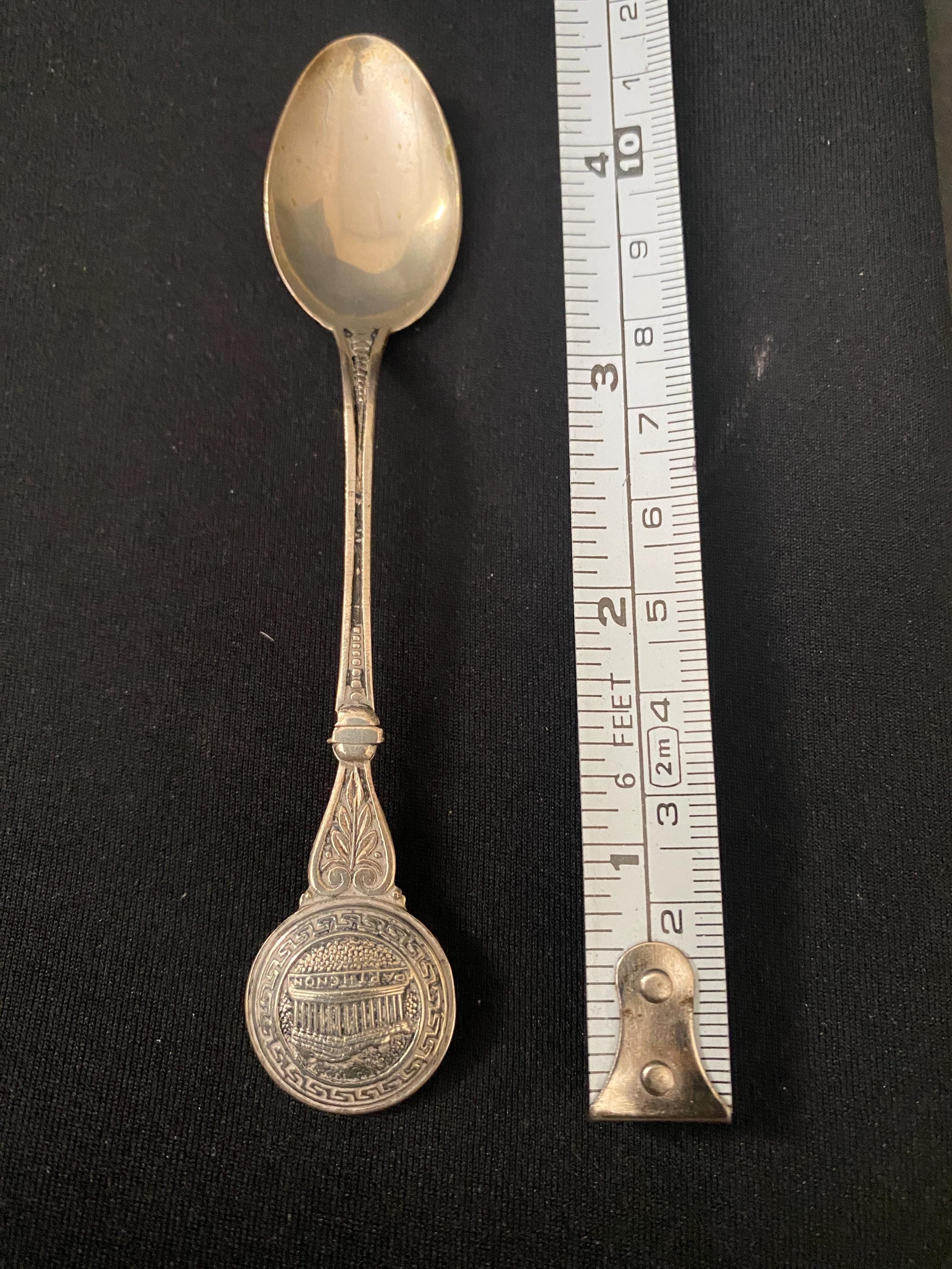 Collectible Parthenon Greece 800 Sterling Silver Spoon 4.5” long