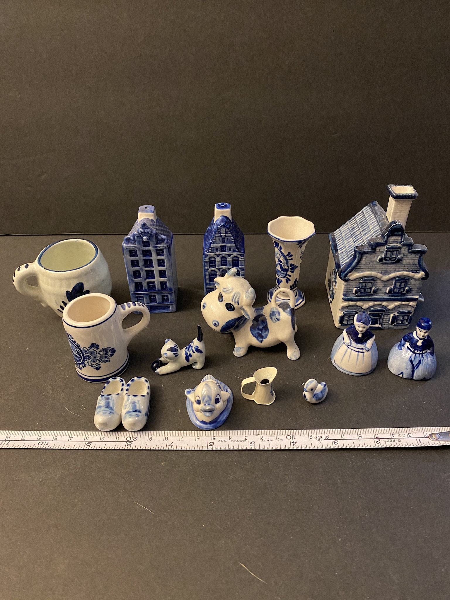 Lot of Delft Blue Hand Painted Miniatures