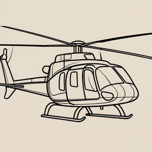 Helicopter Line drawing