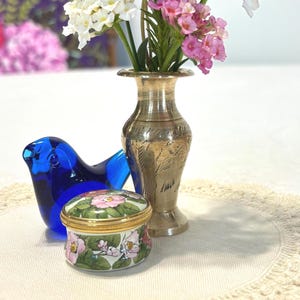 Vintage Mid-Century Miniature Etched Solid Brass Bud Vase - 2 1/2” Tall - Mini Collectible Home Decor Accent - Made in India