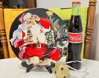 ヴィンテージ 1986 コカ・コーラ クリスマストレイ、サンタクロースと
