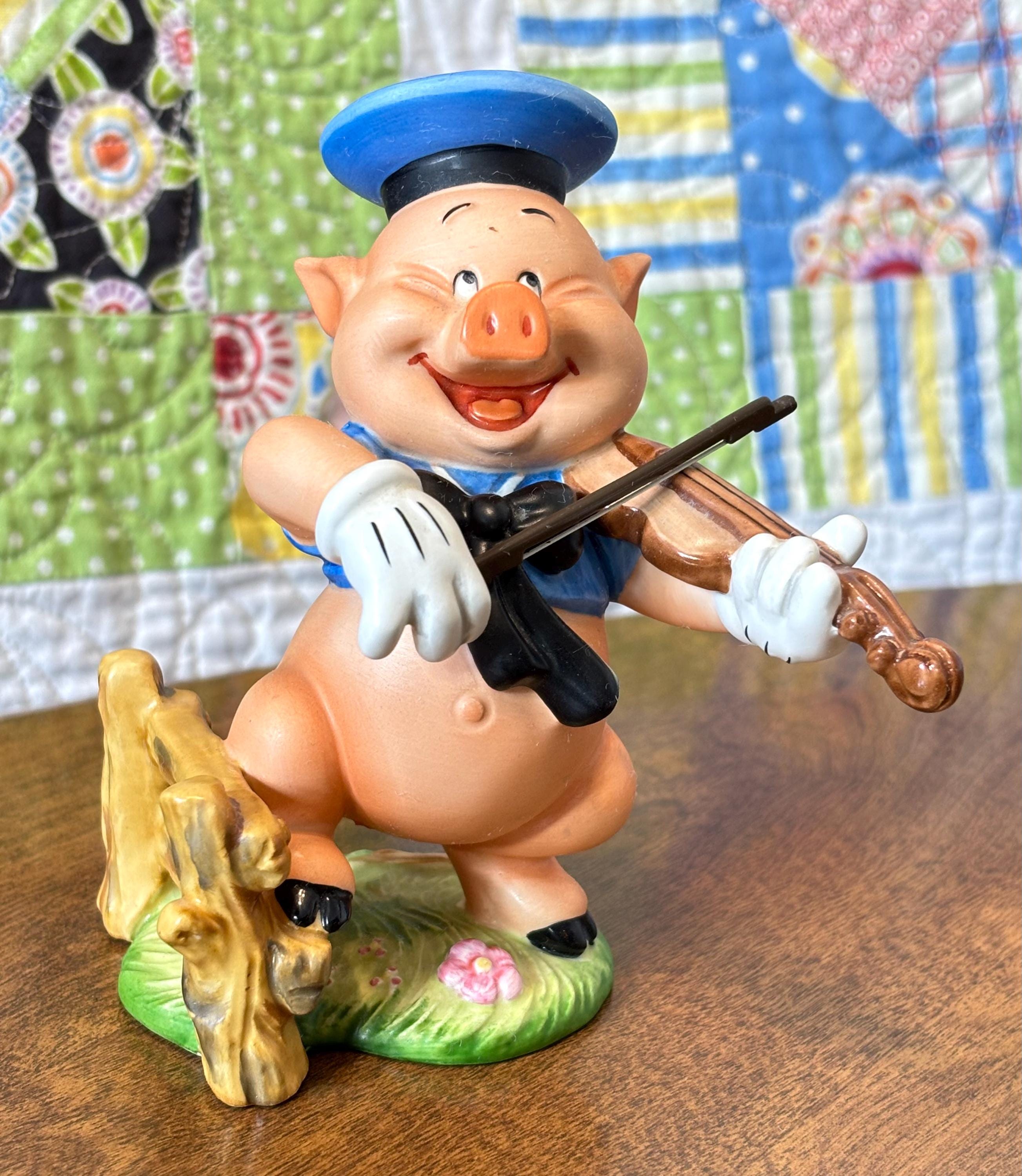 Vintage WDCC 1993 Three Little Pigs, Fiddler Pig “hey Diddle, Diddle, I ...
