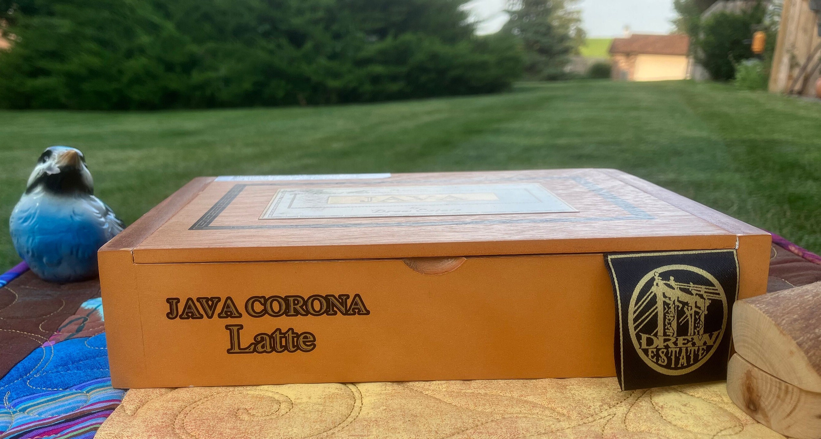 Java by Drew Estate Empty Wooden Cigar Box - Java Corona Latte - Flip ...