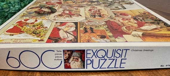 Vintage FX Schmid Christmas Greetings 600 Piece Puzzle - Victorian
