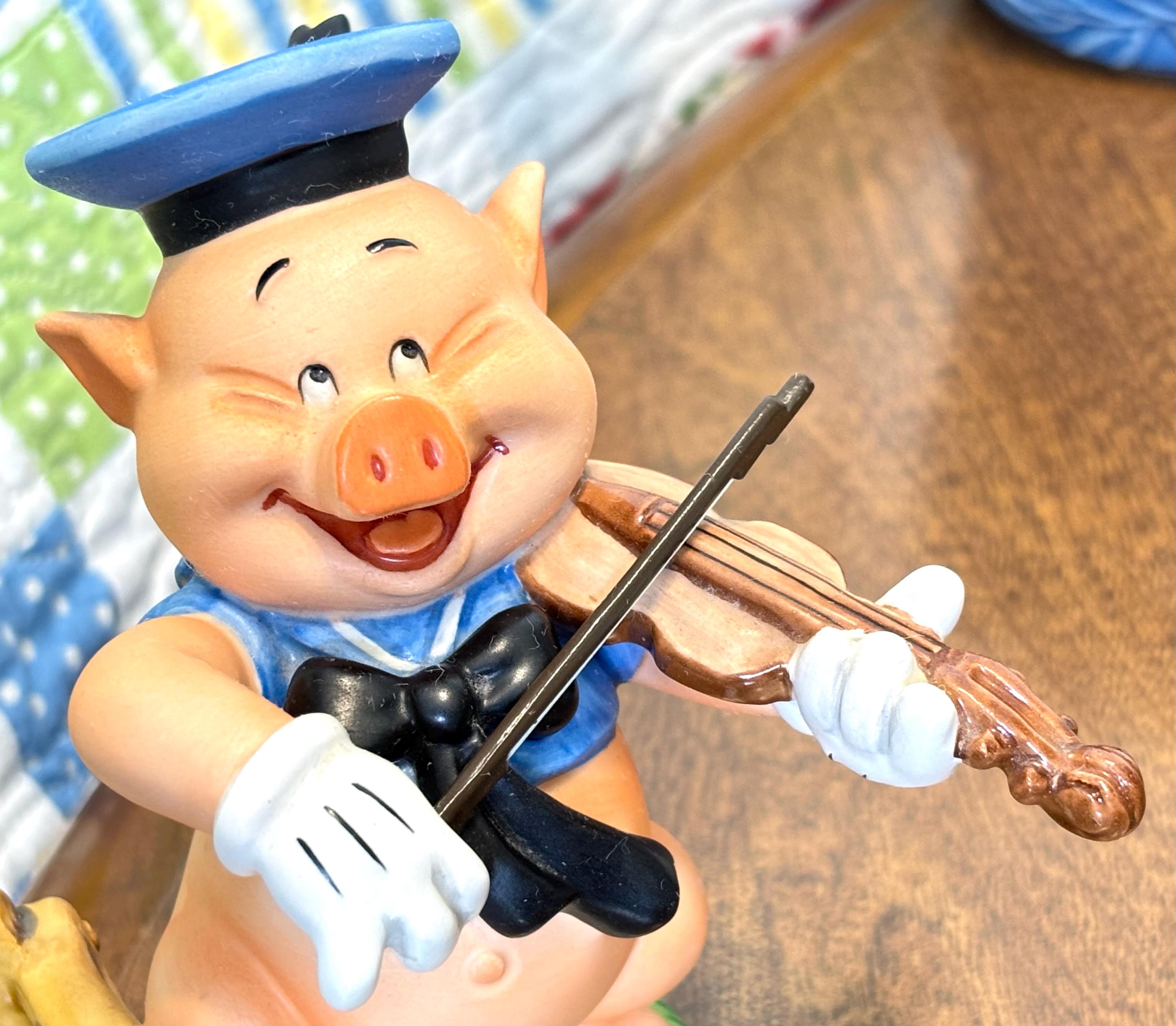 Vintage WDCC 1993 Three Little Pigs, Fiddler Pig “hey Diddle, Diddle, I ...