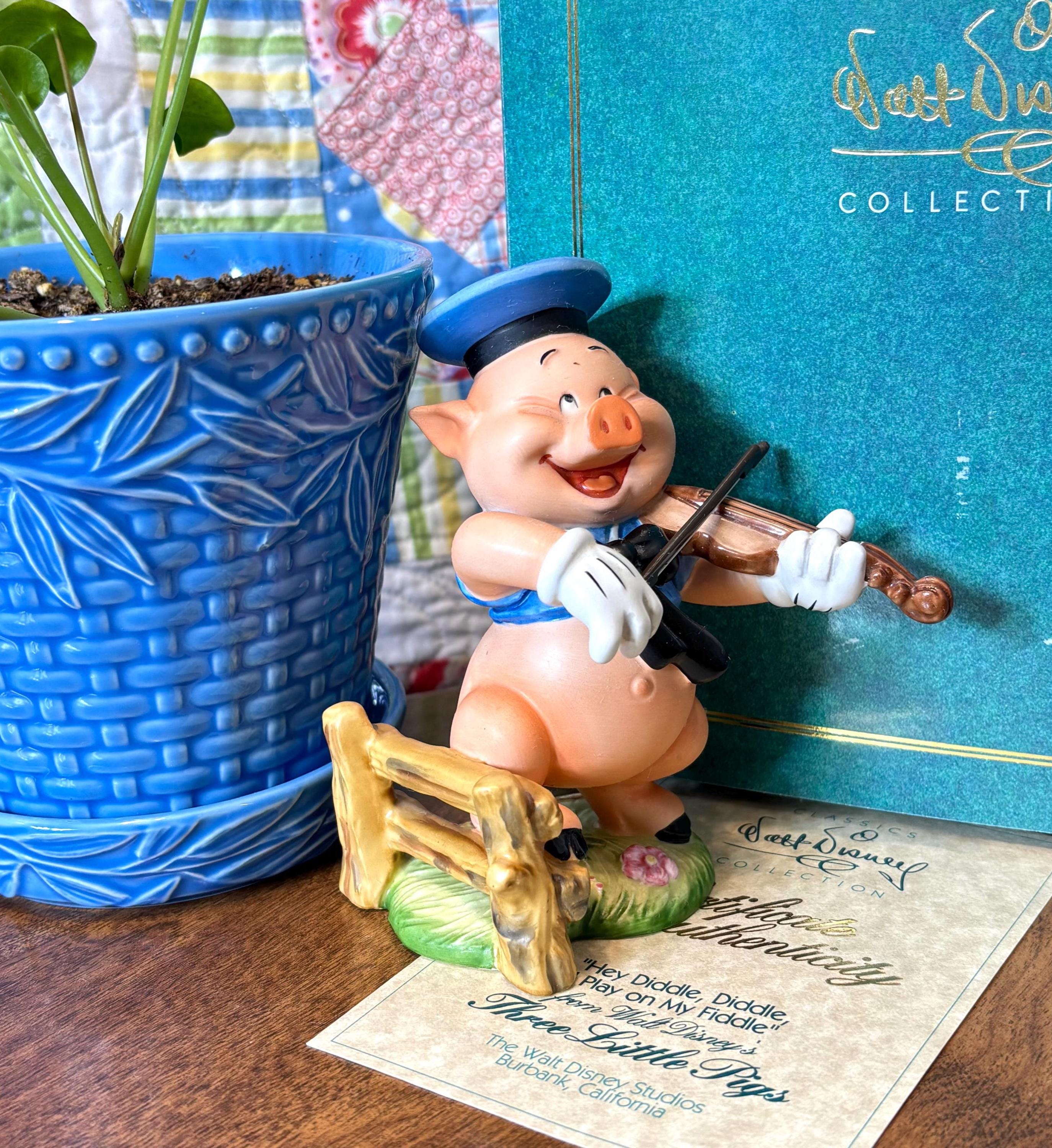 Vintage WDCC 1993 Three Little Pigs, Fiddler Pig “hey Diddle, Diddle, I ...