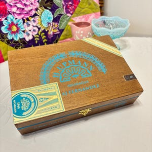 H. Upman AJ Fernandez Empty Wood Cigar Box - Robusto - 9” x 6.25” x 2”