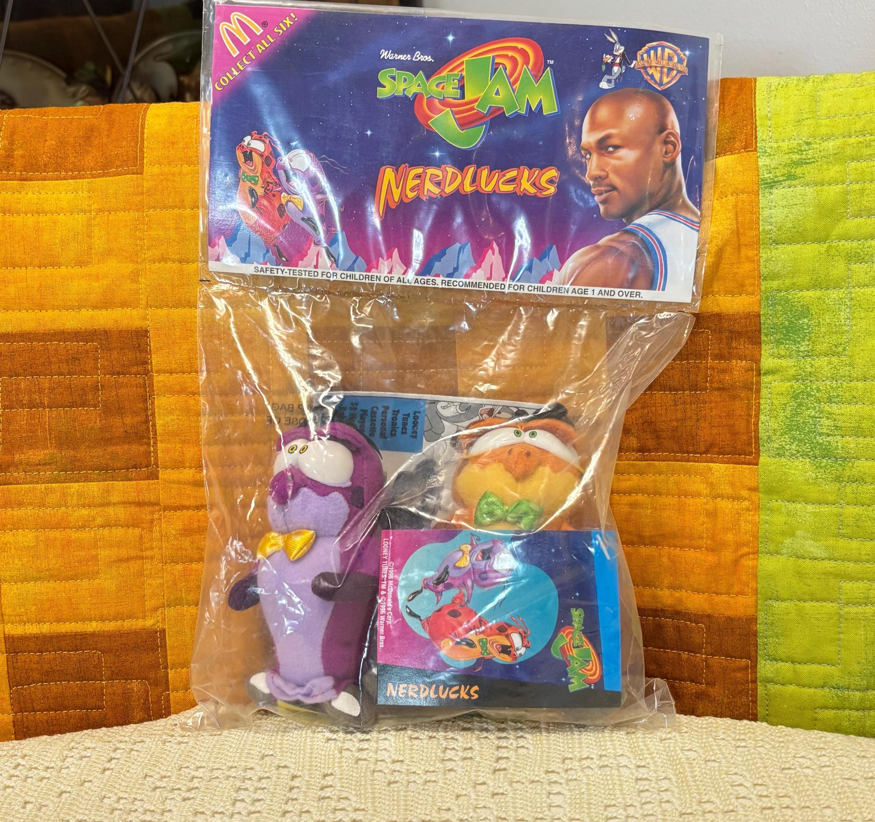 Vintage 1996 Mcdonalds Plush Toy Space Jam Nerdlucks - Sealed in