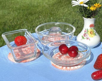 Vintage 1940er Jahre Glasbake Betty Jane Little Princess Original Klarglas Backstücke - Pastetenform, Kastenform, Bundt / Jello Pfanne - separat erhältlich