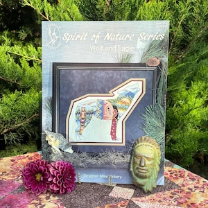 Jahrgang 1994 Pegasus Veröffentlichung - Spirit of Nature Series - Wolf und Adler - Buch 354 - Neue Original Kreuzstichvorlage
