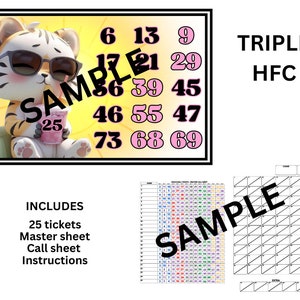 Boîtes de bingo à cartes complètes Triple Houdini