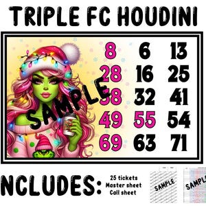 Prises de bingo à cartes complètes Triple Houdini