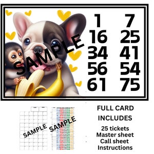 Cartes pleines pour le bingo
