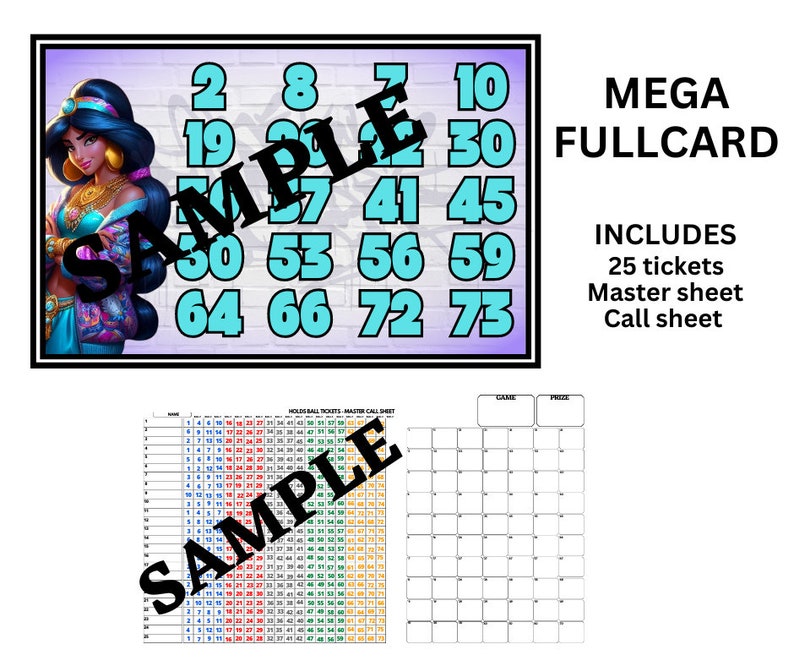 MEGA Volledige kaart bingo houdt afbeelding 1