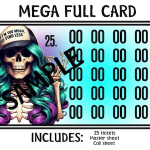 Prises de bingo avec carte MEGA Full