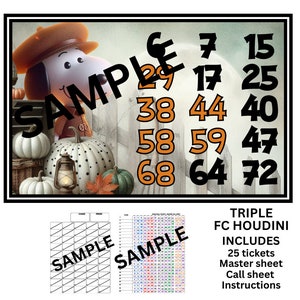 Prises de bingo à cartes complètes Triple Houdini