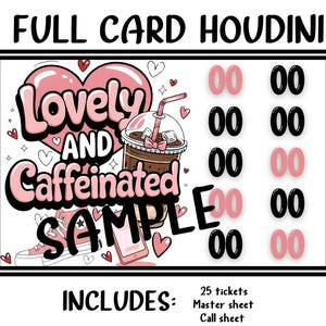 Cartes pleines pour bingo Houdini