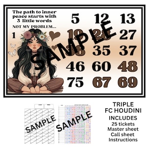 Prises de bingo à cartes complètes Triple Houdini