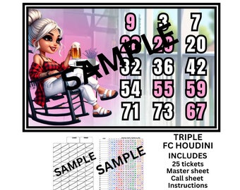 Prises de bingo à cartes complètes Triple Houdini