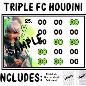 Prises de bingo à cartes complètes Triple Houdini