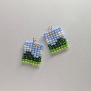 D.I.Y. Bead Weaving Landscape Charm: Do It Yourself Kit! Square Stitch