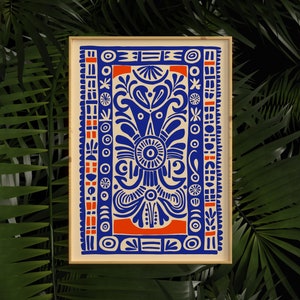 Ethnic Mexican Art Print: Vibrant Boho Wall Decor