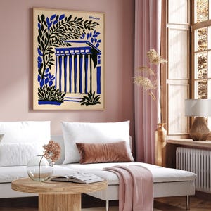 Athens Greece Poster: Retro Travel Print, Greek Architecture Art image 7