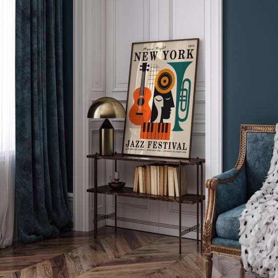 New York Jazz Festival Poster: Retro 1970s NYC Music Art - Etsy Canada