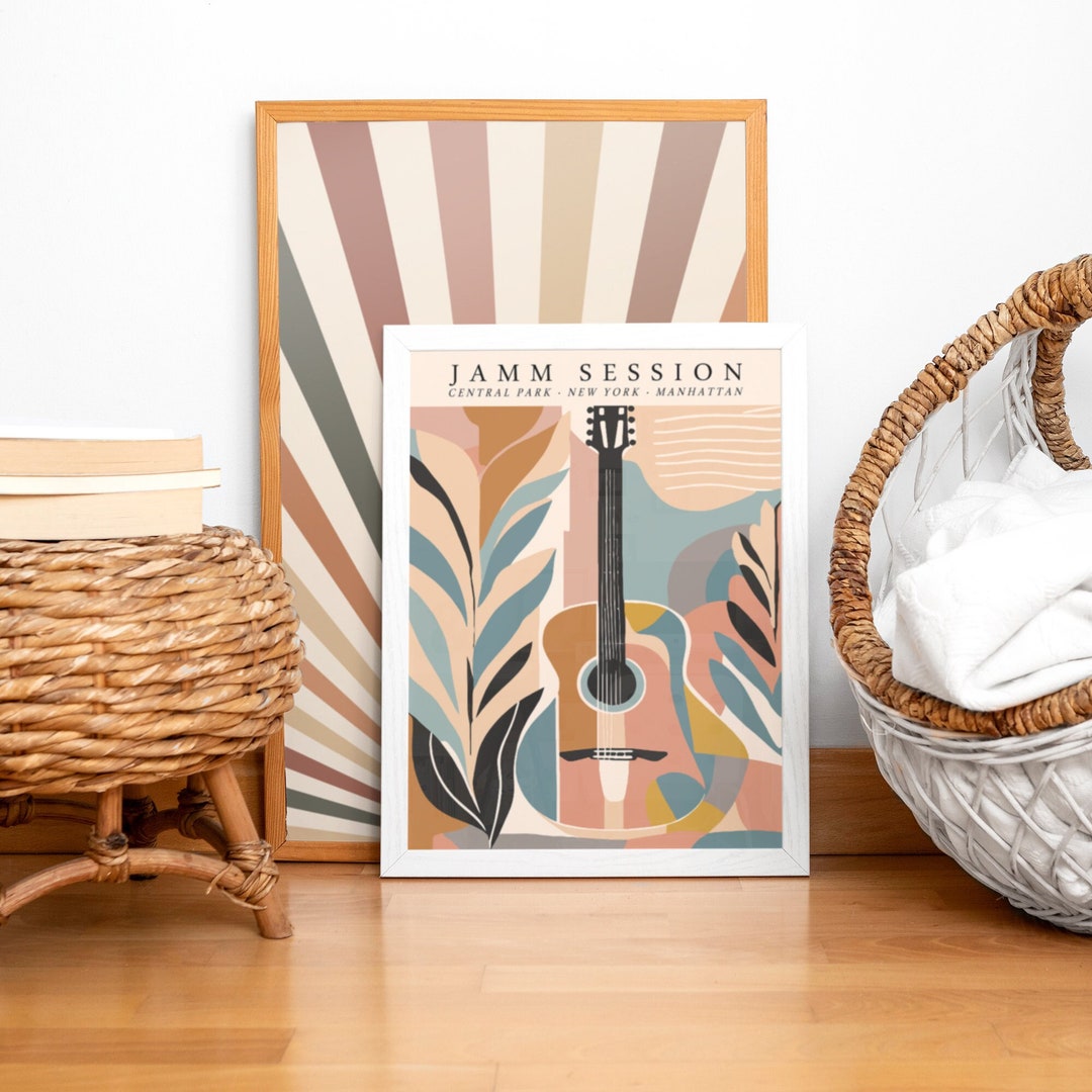 New York City Music Poster Jamm Session Poster High Quality Etsy