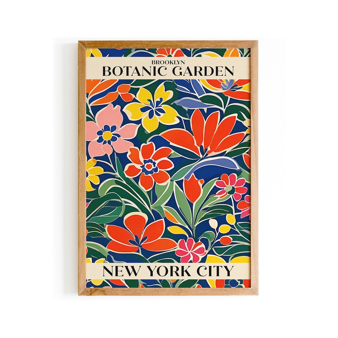 Brooklyn Botanic Garden Poster, New York Travel Print, Brooklyn Art