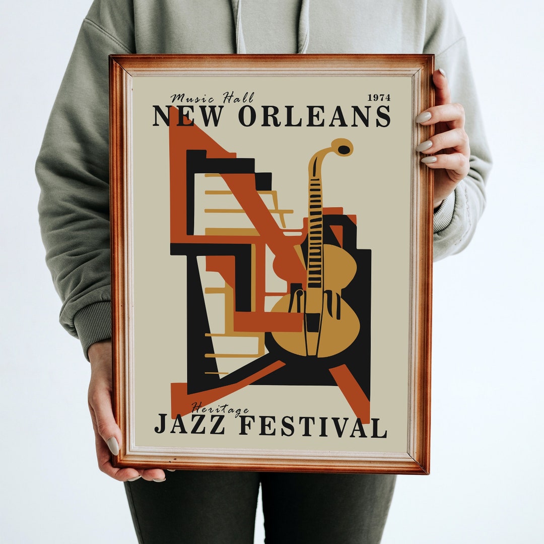 NEW ORLEANS JAZZ Festival Poster Jazz Music Poster Giclee Etsy