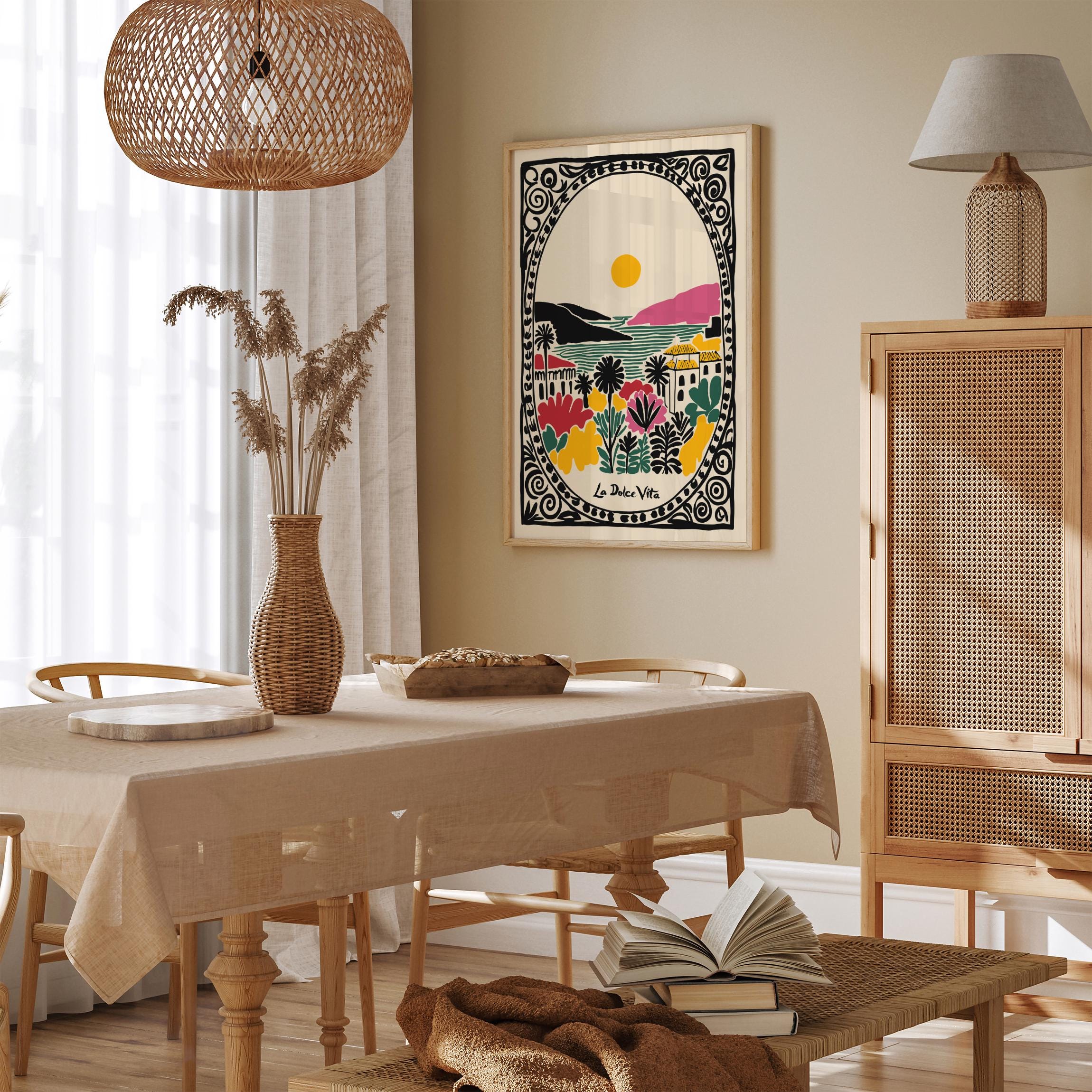 Vintage 'la Dolce Vita' Italy Travel Poster: Retro Coastal Art
