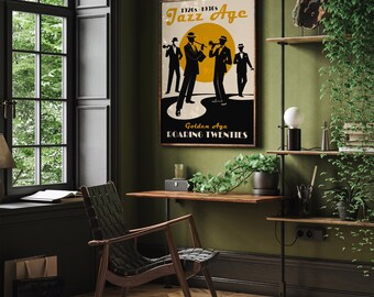 Jazz Age Art Deco Poster: Roaring Twenties Music Print - Etsy