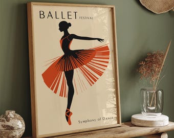 Vintage Ballet Dancer Poster: Elegant Dance Wall Art