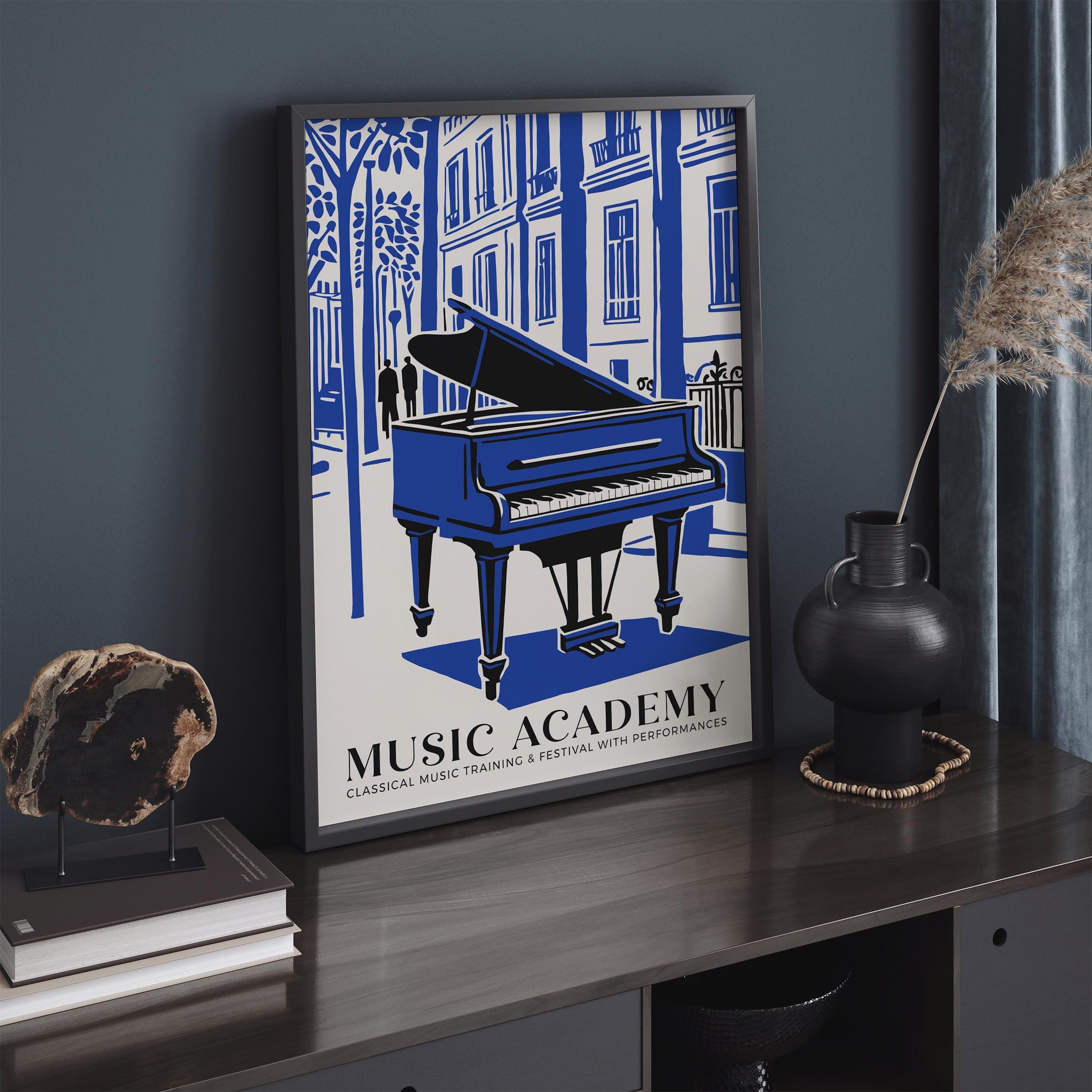 Classical Music Academy Poster, Elegant Grand Piano Art Print, Blue Urban Street Scene Artwork, Music School Wall Art, Gift for Musicians - Etsy Classical Music Academy Poster, Elegant Grand Piano Art Print, Blue Urban Street Scene Artwork, Music School Wall Art, Gift for Musicians - Etsy