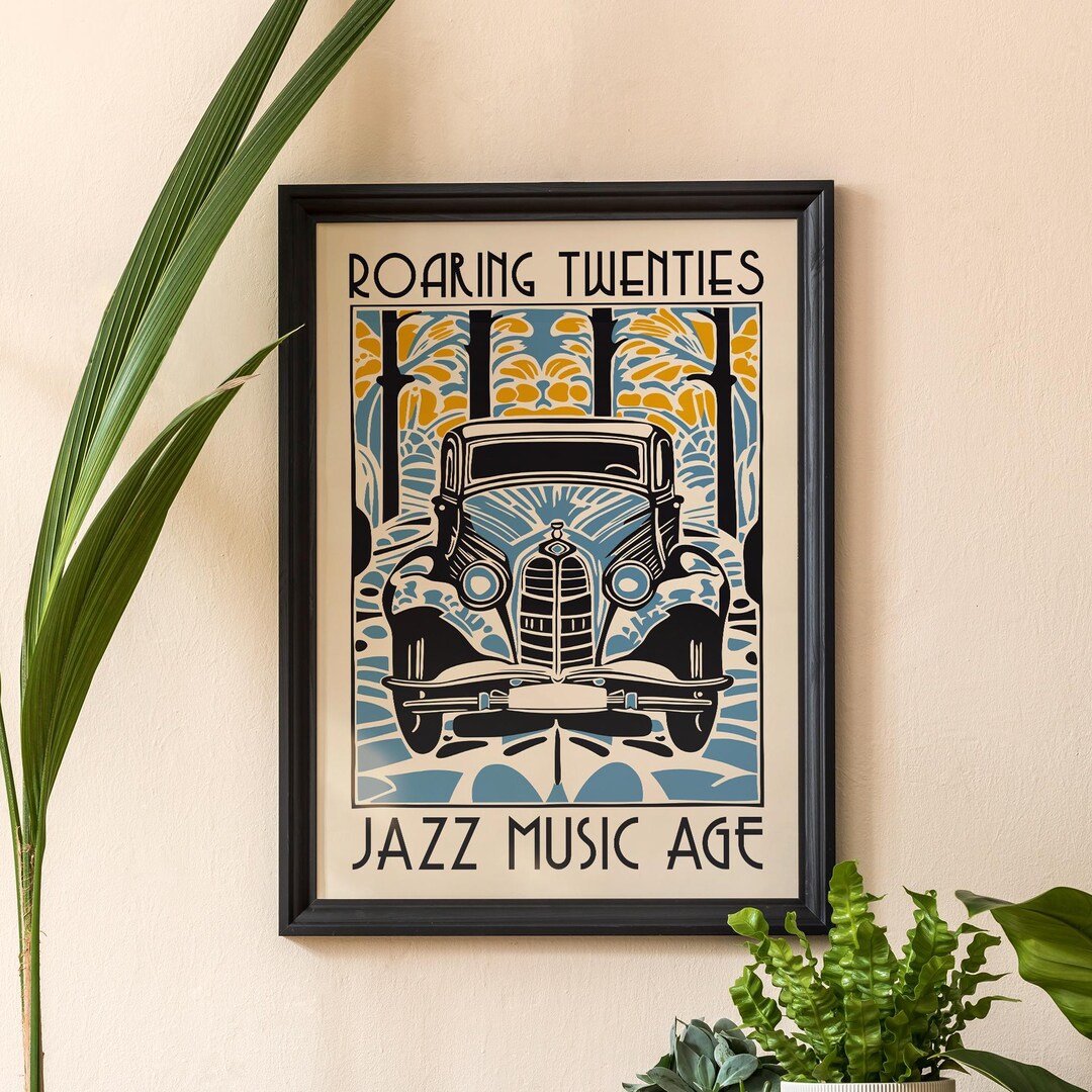 Art Deco Car Poster: Roaring Twenties, Jazz Age Print - Etsy